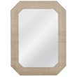 Maklaine Rectangular Wall Mirror with Natural Raffia Wrapped Frame