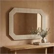 Maklaine Rectangular Wall Mirror with Natural Raffia Wrapped Frame