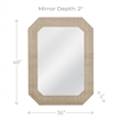 Maklaine Rectangular Wall Mirror with Natural Raffia Wrapped Frame