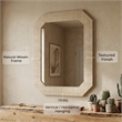 Maklaine Rectangular Wall Mirror with Natural Raffia Wrapped Frame