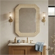 Maklaine Rectangular Wall Mirror with Natural Raffia Wrapped Frame