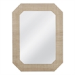 Maklaine Rectangular Wall Mirror with Natural Raffia Wrapped Frame