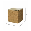 Maklaine Handwoven Coastal Rattan and Glass Side Table in Natural