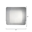 Maklaine Large Mercury Glass Border Iron Wall Mirror With Rounded Corners