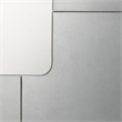 Maklaine Large Mercury Glass Border Iron Wall Mirror With Rounded Corners