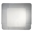 Maklaine Large Mercury Glass Border Iron Wall Mirror With Rounded Corners