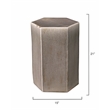 Maklaine Large Handmade Geometric Ceramic Side Table in Gray