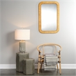 Maklaine Large Handmade Geometric Ceramic Side Table in Gray