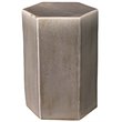 Maklaine Large Handmade Geometric Ceramic Side Table in Gray