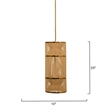 Maklaine Contemporary 1-Light Cotton Rope Geometric Pendant in Natural