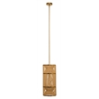 Maklaine Contemporary 1-Light Cotton Rope Geometric Pendant in Natural