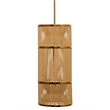 Maklaine Contemporary 1-Light Cotton Rope Geometric Pendant in Natural
