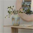 Maklaine Handmade Dimpled Reactive Glaze Ceramic Vessel in Blue
