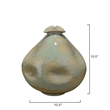 Maklaine Handmade Dimpled Reactive Glaze Ceramic Vase in Blue