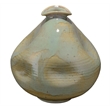 Maklaine Handmade Dimpled Reactive Glaze Ceramic Vase in Blue