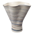 Maklaine Handmade Porcelain Vase With Desert Landscape Pattern in Blue