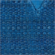 Maklaine Handcrafted Natural Raffia Small Tray With Scalloped Edge in Indigo