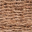 Maklaine Handwoven Seagrass Wicker/Rattan Skirted Side Table in Natural