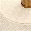 Maklaine Hand-Woven Leather Wrapped Table Lamp With Linen Shade in Cream