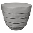Maklaine Handcrafted Fiberglass Organic-Shape Side Table in Cream
