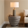 Maklaine Handcrafted Fiberglass Organic-Shape Side Table in Cream