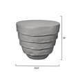 Maklaine Handcrafted Fiberglass Organic-Shape Side Table in Cream