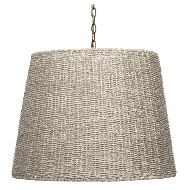 Maklaine 2-Light Braided Seagrass Drum Chandelier in Natural