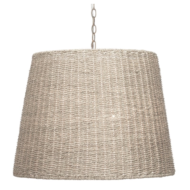 Maklaine 2-Light Braided Seagrass Drum Chandelier in Natural