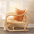 Maklaine Handcrafted Rattan Low-Slung Lounge Chair in Natural