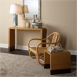 Maklaine Handcrafted Rattan Low-Slung Lounge Chair in Natural