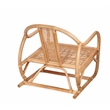 Maklaine Handcrafted Rattan Low-Slung Lounge Chair in Natural