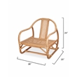 Maklaine Handcrafted Rattan Low-Slung Lounge Chair in Natural