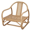 Maklaine Handcrafted Rattan Low-Slung Lounge Chair in Natural
