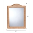 Maklaine Handmade Natural Raffia Arch Wall Mirror in Natural