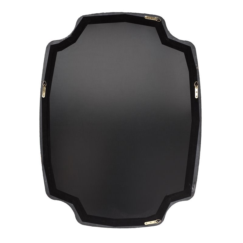 Maklaine Quatrefoil-Inspired Textured Resin Wall Mirror in White