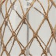 Maklaine Coastal Rope-Wrapped Glass Jar Table Lamp in Clear/Natural