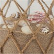 Maklaine Coastal Rope-Wrapped Glass Jar Table Lamp in Clear/Natural