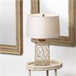 Maklaine Coastal Rope-Wrapped Glass Jar Table Lamp in Clear/Natural
