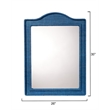 Maklaine Contemporary Handmade Dyed Raffia Arch Wall Mirror in Indigo