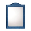 Maklaine Contemporary Handmade Dyed Raffia Arch Wall Mirror in Indigo
