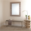 Maklaine Contemporary Hand-Carved Mango Wood Revolve Side Table in Cream