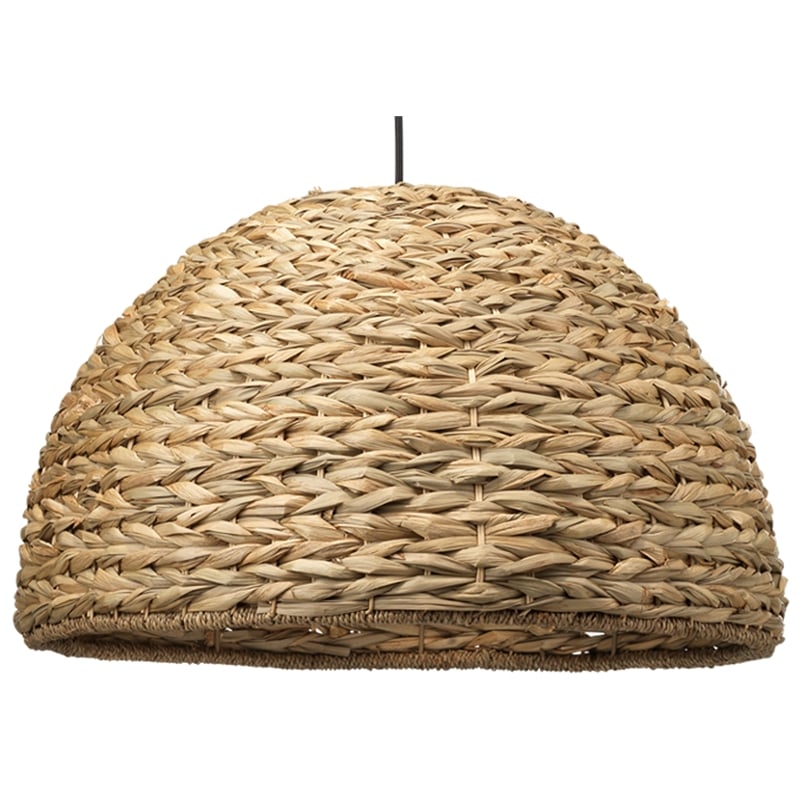 Maklaine Contemporary Braided Seagrass Coastal Pendant Light in Natural