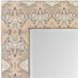 Maklaine Lacquered Inkblot-Pattern Beveled Wall Mirror in Gray/Cream