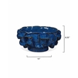Maklaine Handmade Ceramic Paillette-Textured Decorative Bowl in Blue