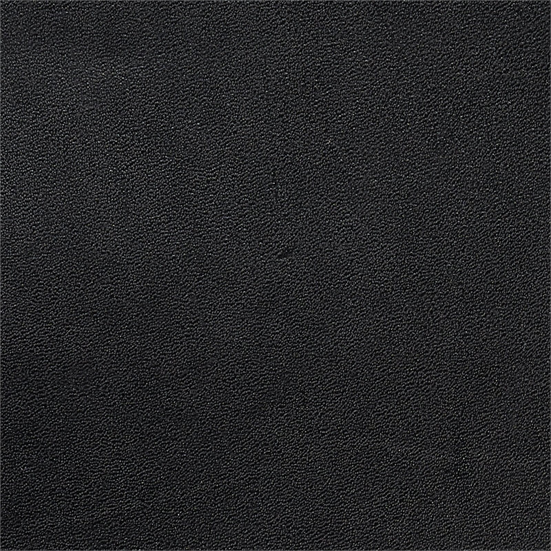 Maklaine Contemporary Full Grain Leather and Iron Sling Chair in Black