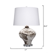 Maklaine Italian-Inspired Ceramic Table Lamp With Linen Drum Shade