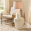 Maklaine Organic Fiberglass Amorphous Side Table Small in Cream
