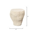 Maklaine Organic Fiberglass Amorphous Side Table Small in Cream