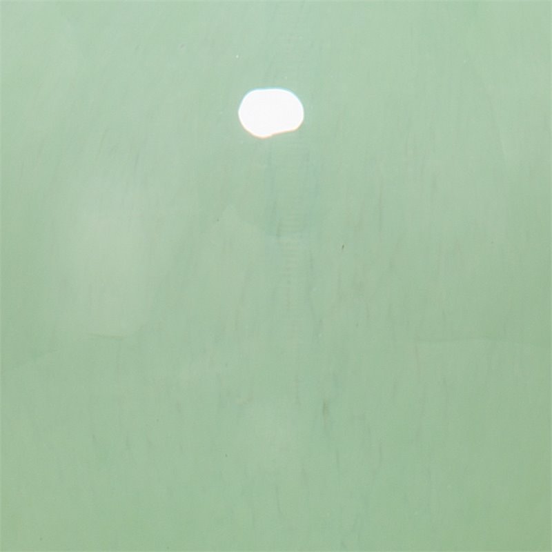 Maklaine Hand-Blown Glass Table Lamp With Linen Shade in Green