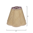 Maklaine Scalloped Natural Raffia Fabric Cone Lamp Shade in Natural